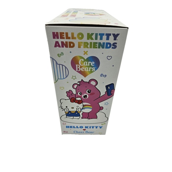 Hello Kitty x Care Bears Plush Set Cheer Bear 2023 Basic Fun Sanrio Collectible - Picture 3 of 4